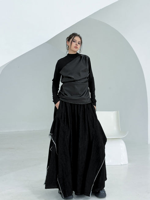 Frayed Flare Wide Pants